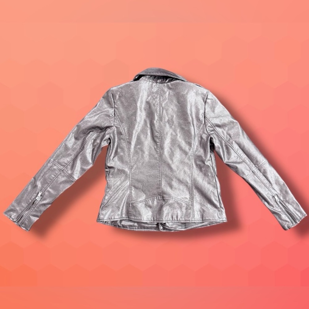 Bagatelle Lilac Metallic Moto Jacket - Picture 2 of 7